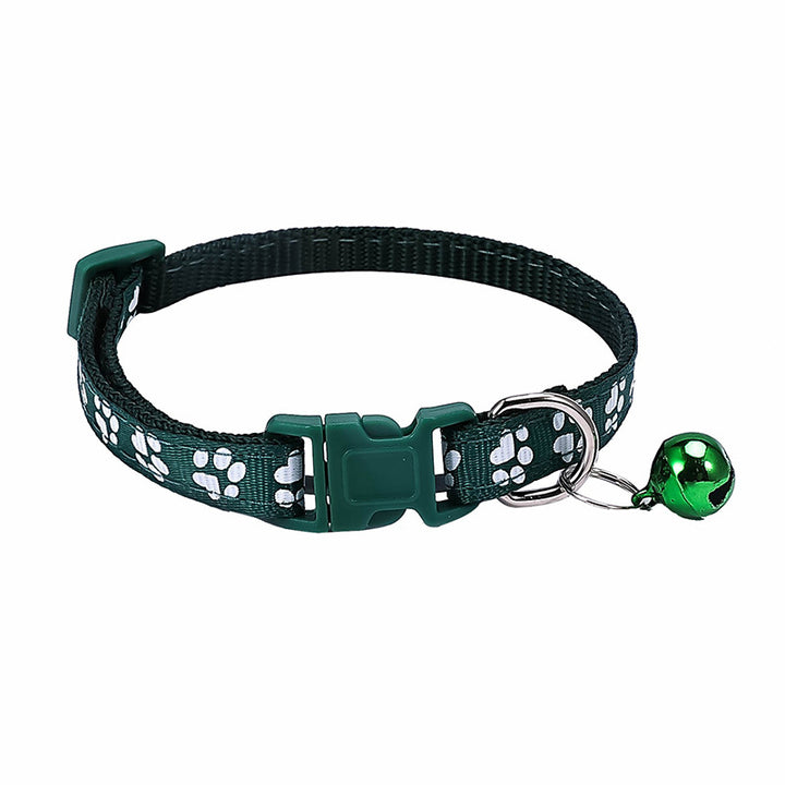 Dog Footprint Applique Bell Collar