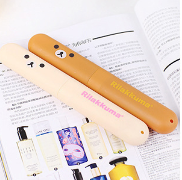 Hatterly Pet Travel Toothbrush Case with Cartoon Bear