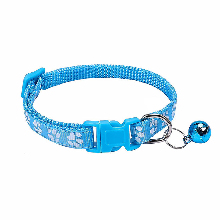 Dog Footprint Applique Bell Collar