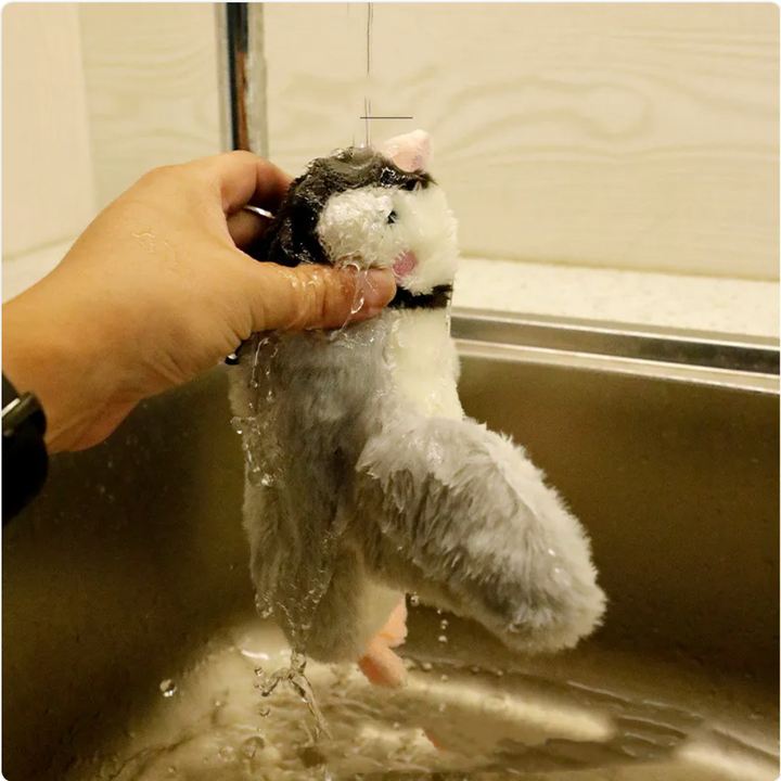 Interactive Plush Pet Toy - Sound &amp; Motion Jumping Fish or Flapping Bird
