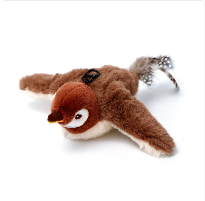 Interactive Plush Pet Toy - Sound &amp; Motion Jumping Fish or Flapping Bird