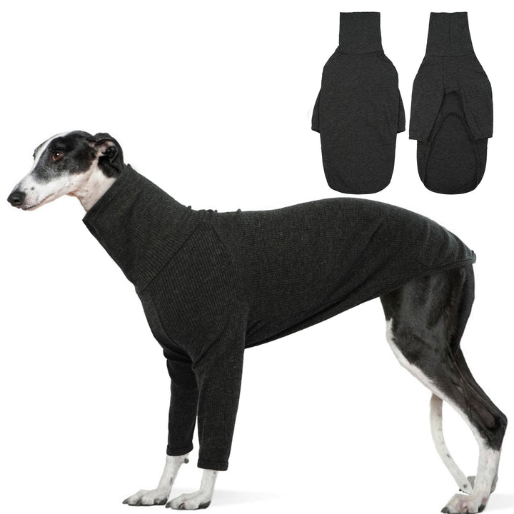 DENTRUN Italian Greyhounds Dog Sweater Greyhounds Turtleneck Knit Sweatshirt Lightweight Clothes for Cold Weather Warm Pajamas for Whippets Winter Long Sleeve Dog Sweater Shirt for Small Dog
