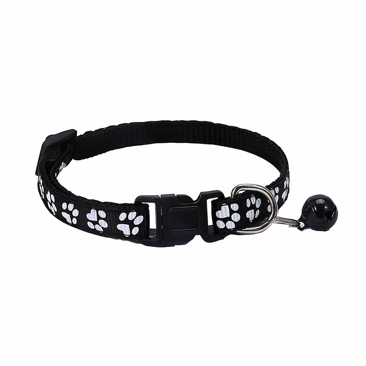 Dog Footprint Applique Bell Collar