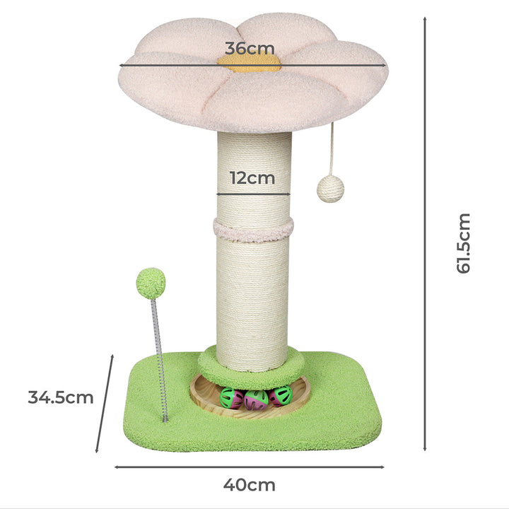 Pawz Cat Scratching Post Flower 61.5cm Cat Tree Tower